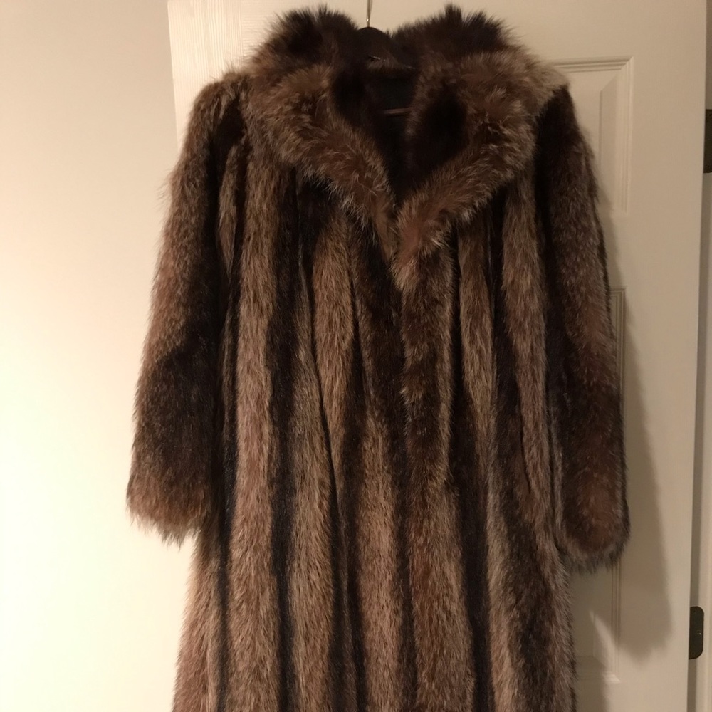 Fun Full length Raccoon Coat